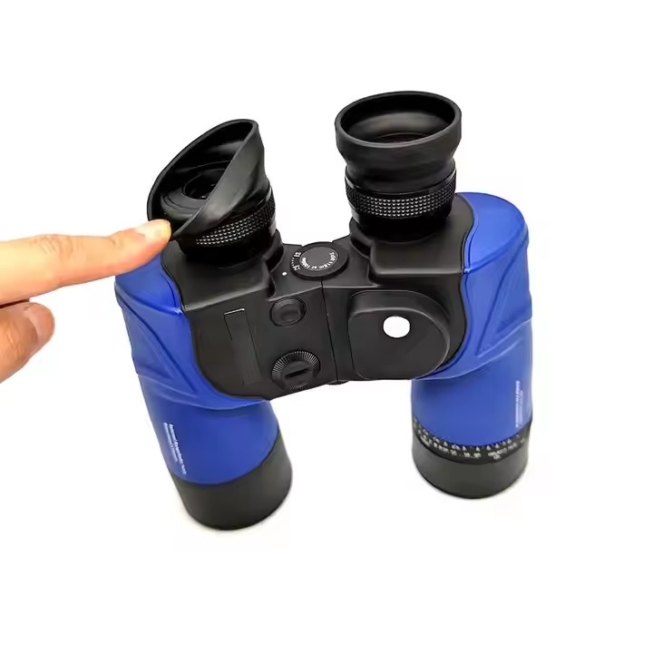 7×50 Waterproof Fog Proof Marine Binoculars with Compact Internal Rangefinder & Compass