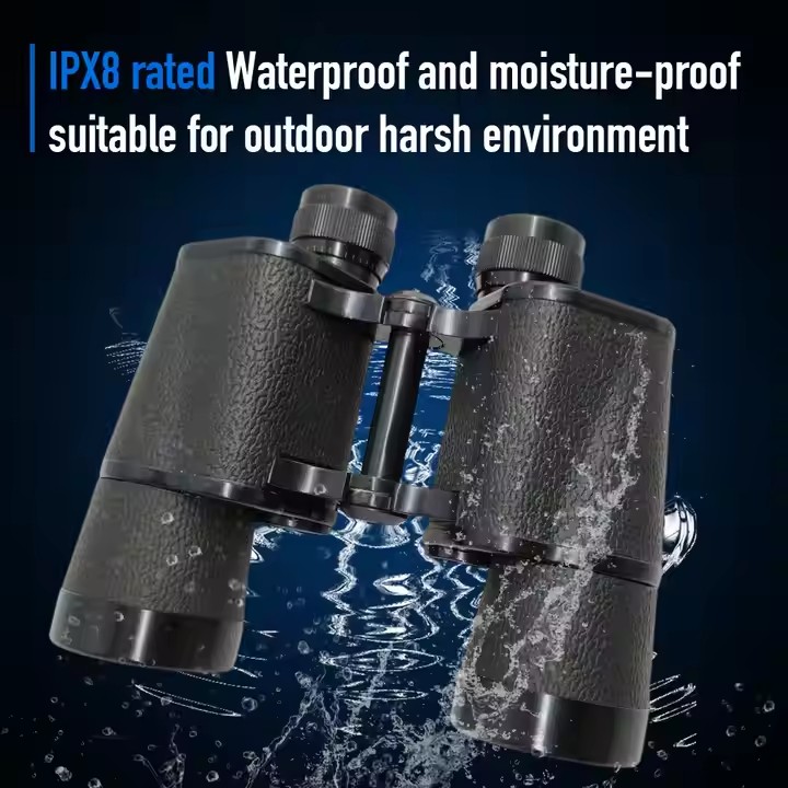 High Power Binoculars for Adults and Kids with Low Light Night Vision for Hunting Travel Football BAK-4 Prism FMC Lens
