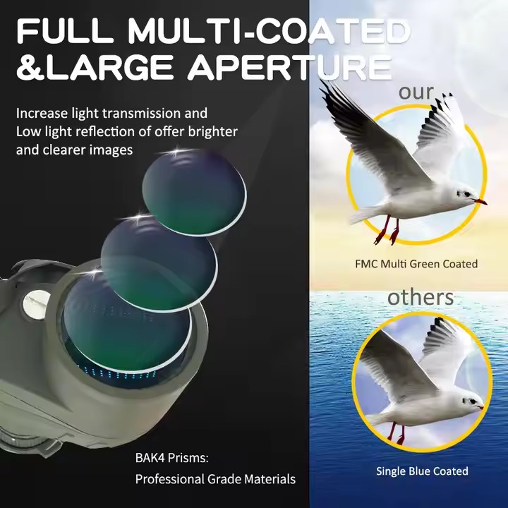 Marine Navigation Waterproof Binoculars 7X 50 10×50 Binoculars Telescope with Rangefinder and Compass